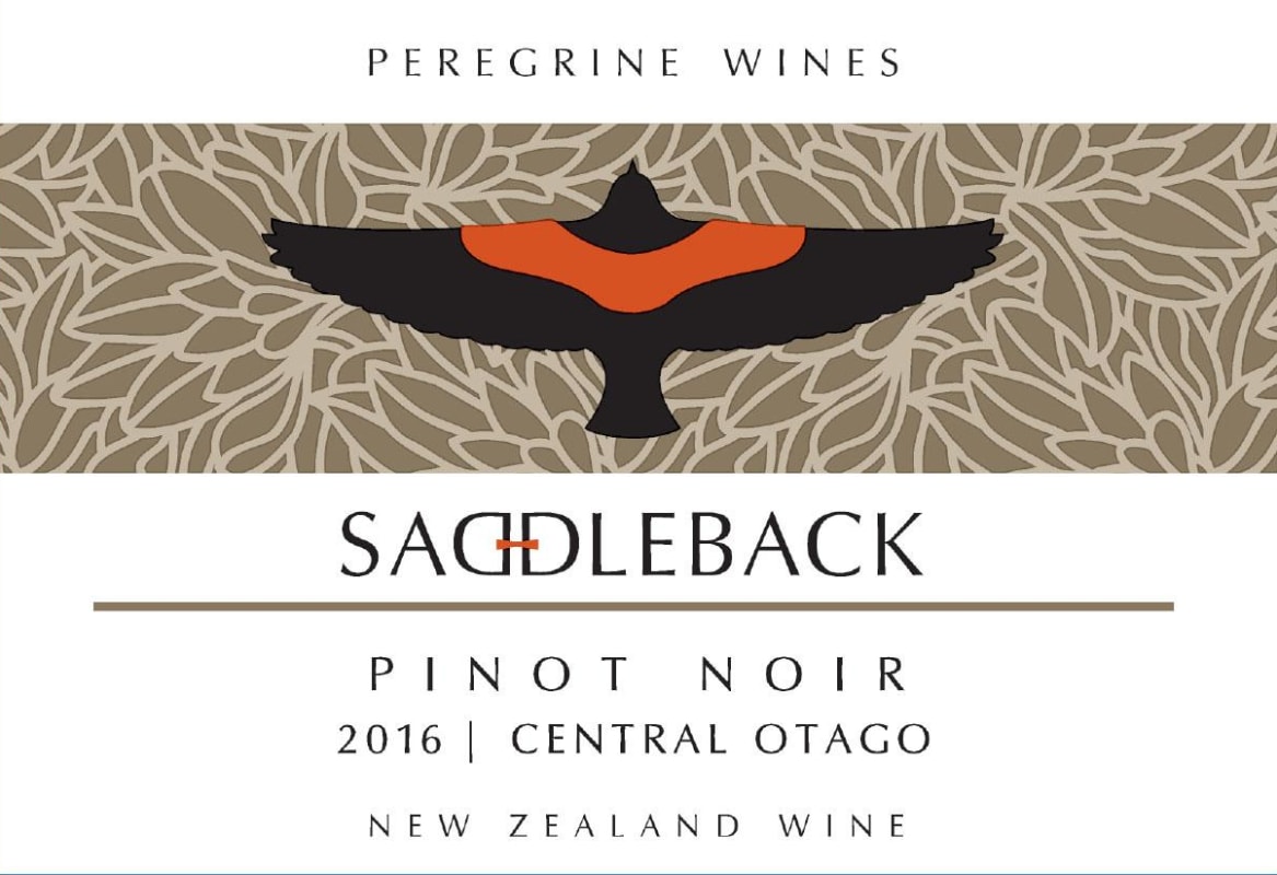 Peregrine Saddleback Pinot Noir 2016 Front Label