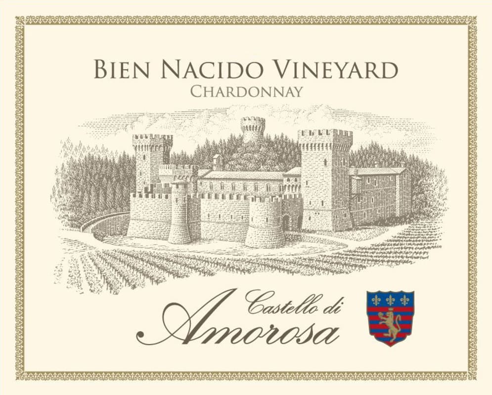 Castello di Amorosa Bien Nacido Vineyard Chardonnay 2015 Front Label
