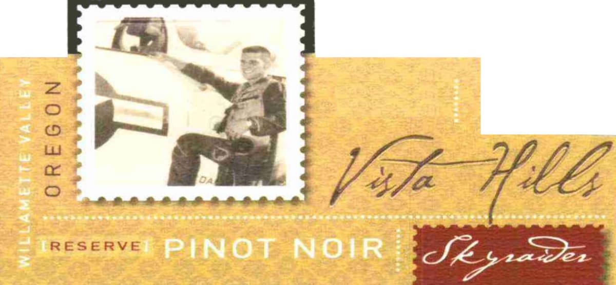 Vista Hills Skyraider Reserve Pinot Noir 2013 Front Label