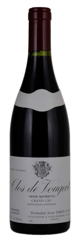 Jean Tardy Clos Vougeot Grand Maupertuis Grand Cru (bin soiled label) 2001 Front Bottle Shot