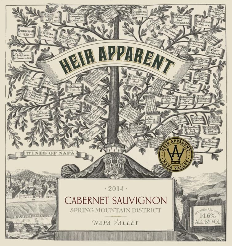 Heir Apparent Spring Mountain District Cabernet Sauvignon 2014 Front Label