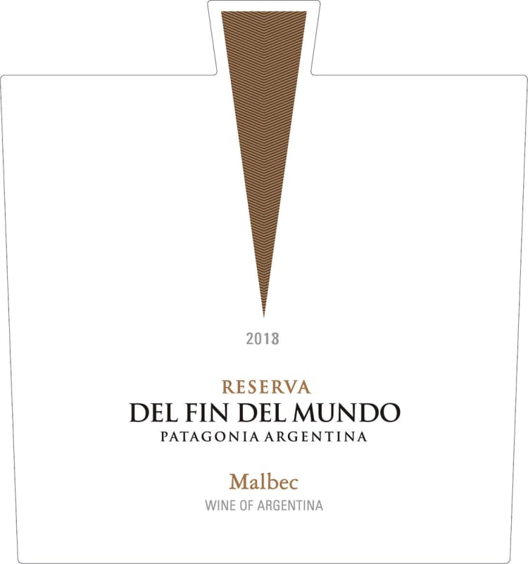 Bodega Del Fin del Mundo Reserva Malbec 2018 Front Label