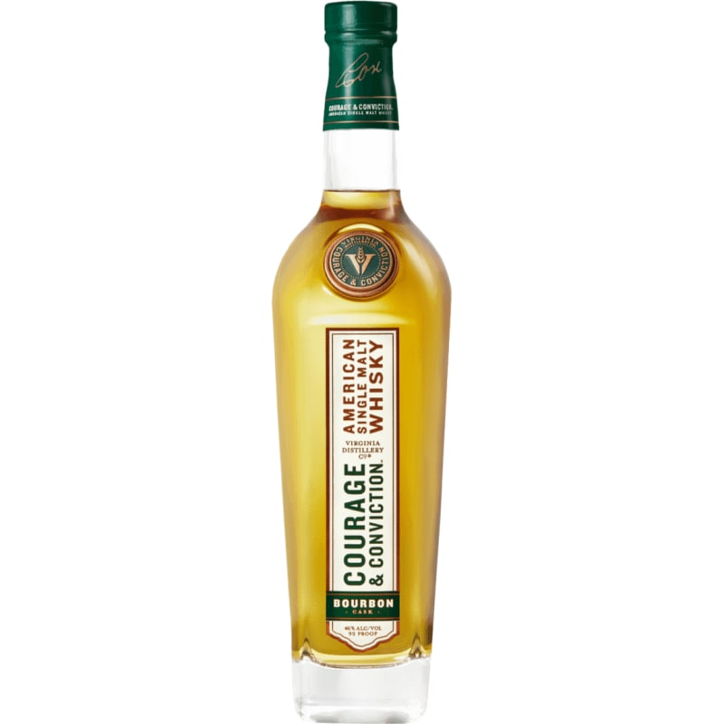Virginia Distillery Co. Courage and Conviction Bourbon Cask Whisky Front Bottle Shot