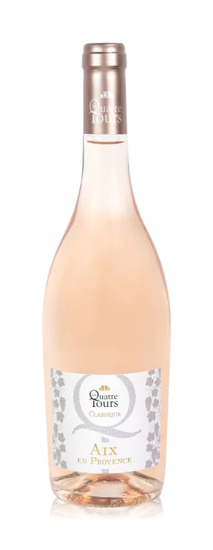 Les Quatre Tours Coteaux d'Aix en Provence Rose 2019 Front Bottle Shot