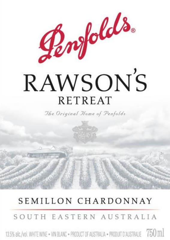 Penfolds Rawsons Retreat Semillon Chardonnay 2015 Front Label
