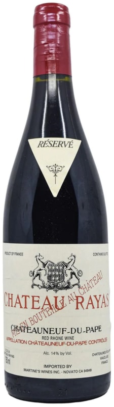 Chateau Rayas Chateaneuf-du-Pape Reserve 2001 Front Bottle Shot