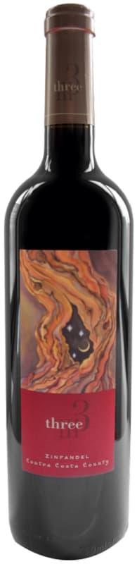 Three Wine Company Red Label Zinfandel 2021 Front Bottle Shot