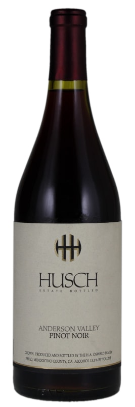 Husch Anderson Valley Pinot Noir 2017 Front Bottle Shot