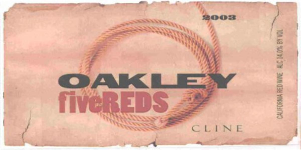 Cline Oakley Five Reds 2003 Front Label