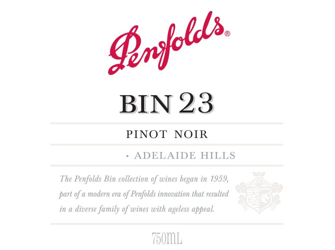 Penfolds Bin 23 Pinot Noir 2015 Front Label