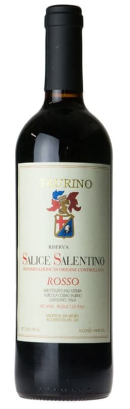 Taurino Salice Salentino Riserva 2010 Front Bottle Shot