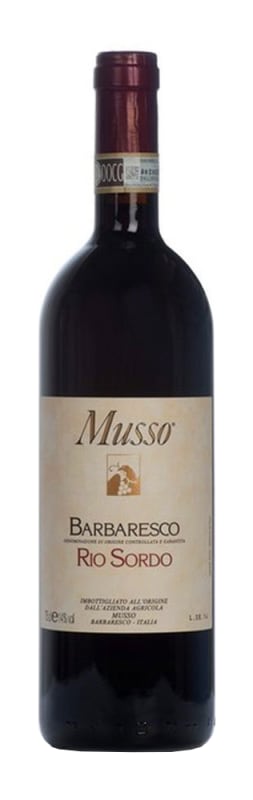 Musso Rio Sordo Barbaresco 2018 Front Bottle Shot