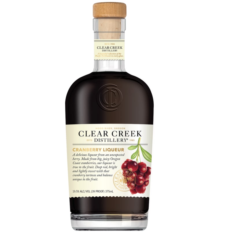Clear Creek Cranberry Liqueur (375ML half-bottle) Front Bottle Shot