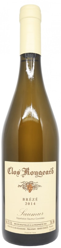 Clos Rougeard Saumur Breze Blanc 2014 Front Bottle Shot