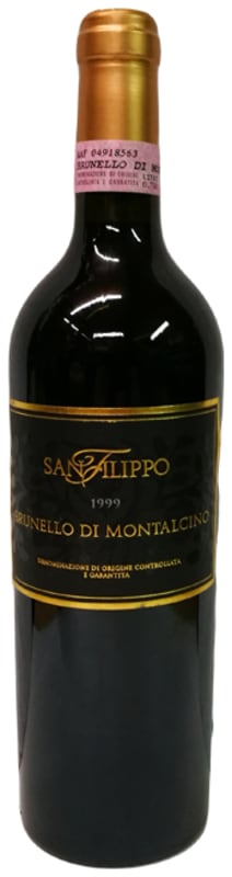 San Filippo Brunello di Montalcino 1999 Front Bottle Shot