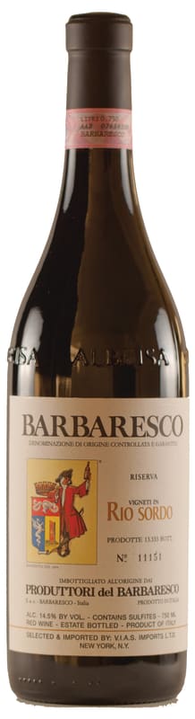 Produttori del Barbaresco Barbaresco Rio Sordo Riserva 2016 Front Bottle Shot