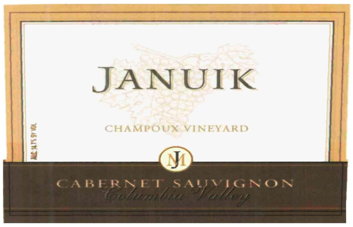 Januik Winery Champoux Vineyard Cabernet Sauvignon 2002 Front Label