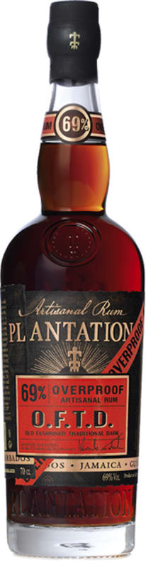 Plantation O.F.T.D. Overproof Rum (1 Liter) Front Bottle Shot