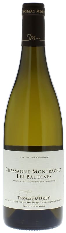 Domaine Thomas Morey Chassagne-Montrachet Les Baudines Premier Cru 2016 Front Bottle Shot