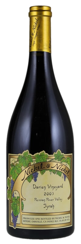 Nickel & Nickel Darien Vineyard Syrah (1.5 Liter Magnum - torn label) 2003 Front Bottle Shot