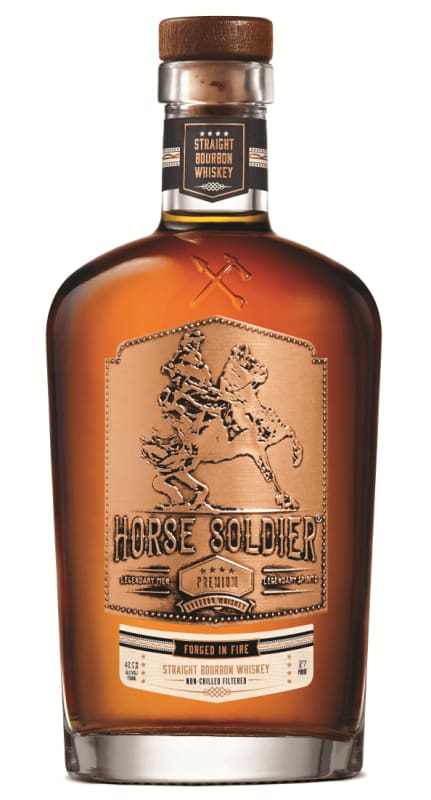 Horse Soldier Straight Bourbon Whiskey Front Bottle Shot