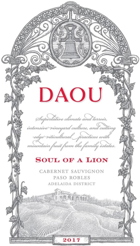 DAOU Soul of a Lion 2017 Front Label