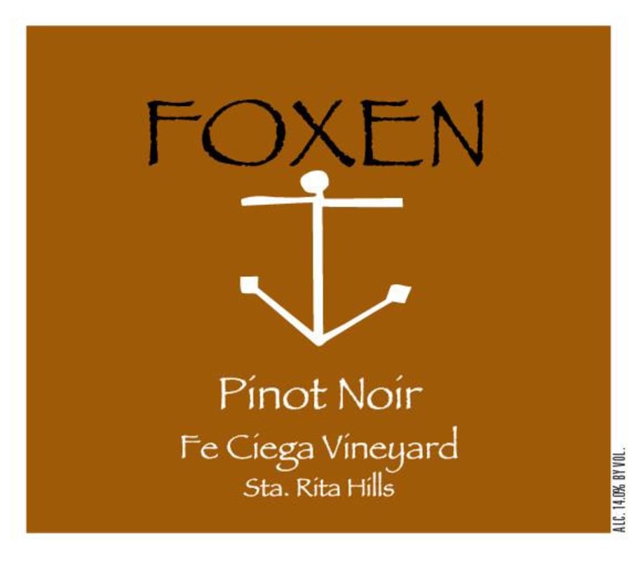 Foxen Fe Cienga Vineyard Pinot Noir 2013 Front Label