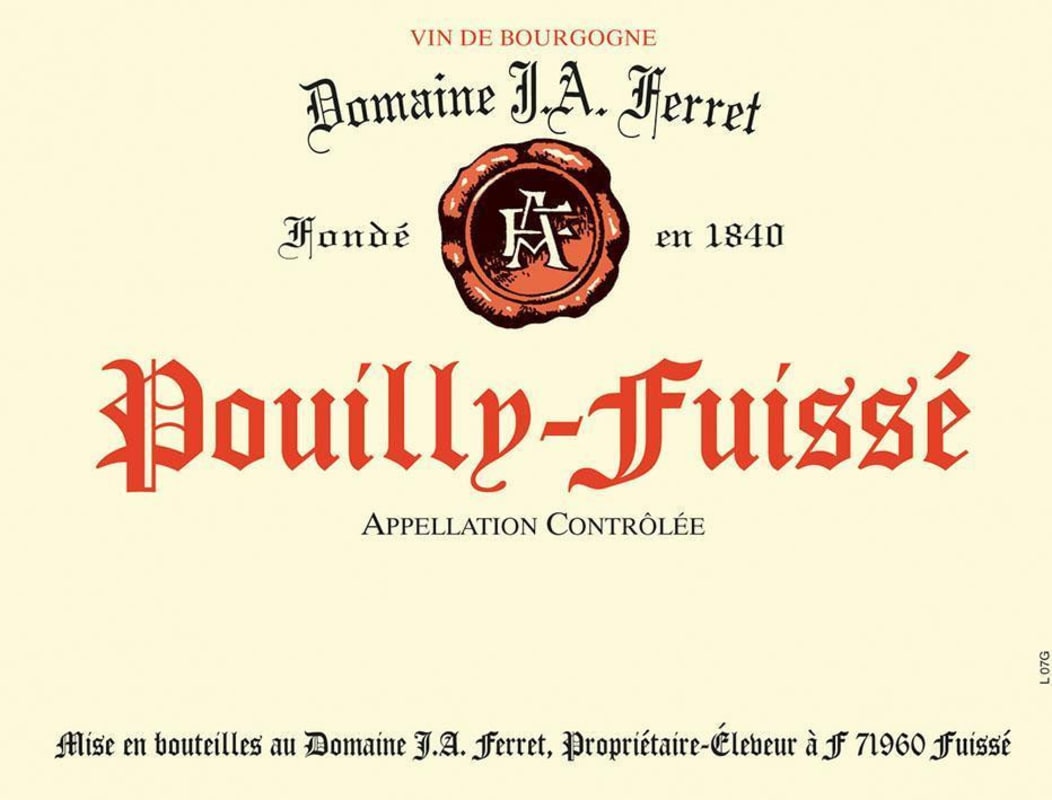 Domaine Ferret Pouilly-Fuisse (1.5 Liter Magnum) 2020 Front Label