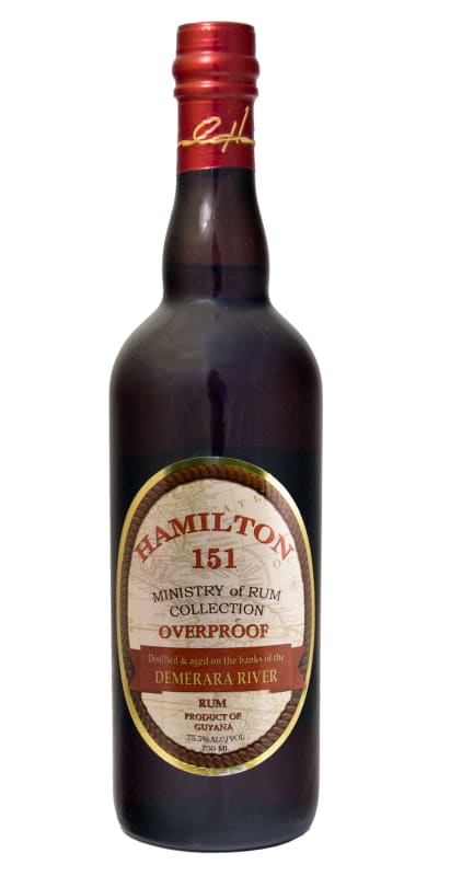 Hamilton 151 Overproof Rum Front Bottle Shot
