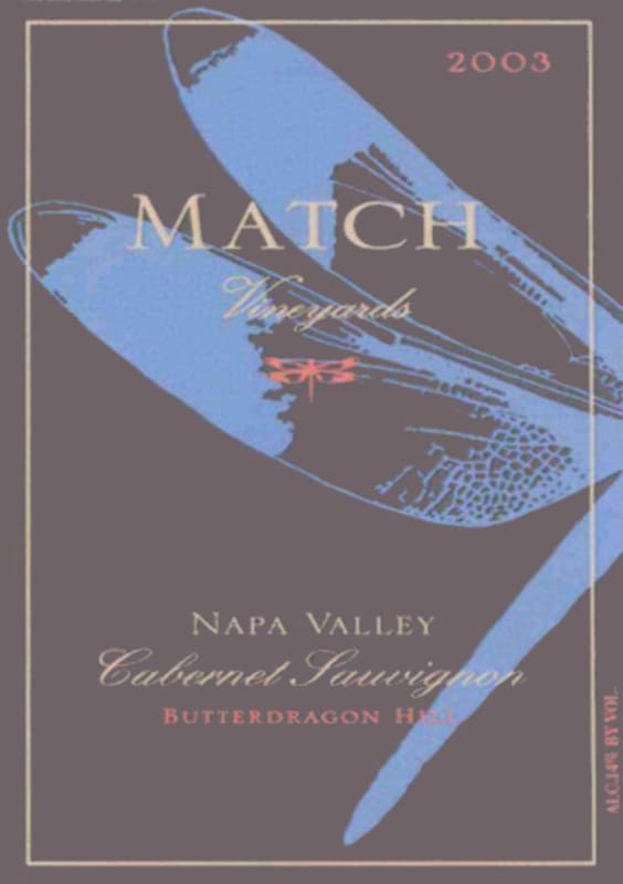 Match Vineyards Butterdragon Hill Cabernet Sauvignon 2003 Front Label