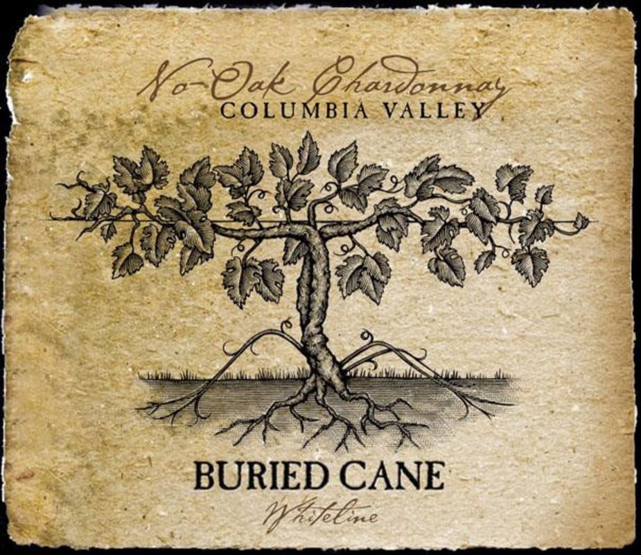 Buried Cane Unoaked Chardonnay 2015 Front Label