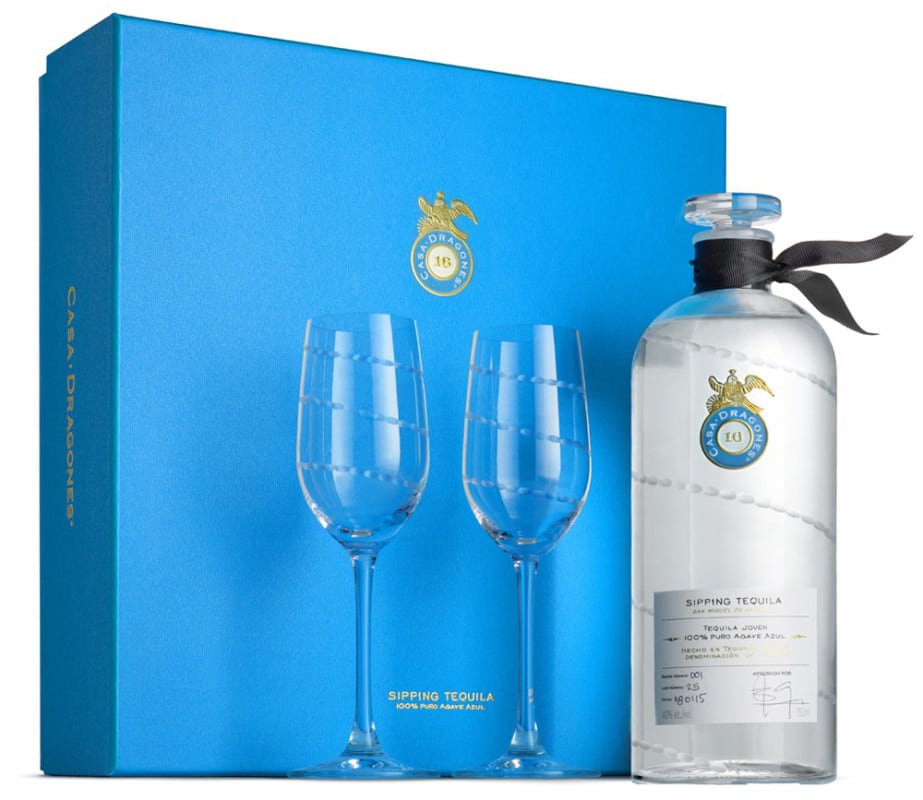 Casa Dragones Joven Tequila & Riedel Gift Set Front Bottle Shot