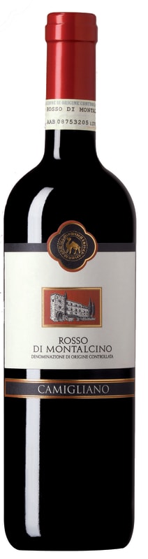 Camigliano Rosso di Montalcino 2019 Front Bottle Shot