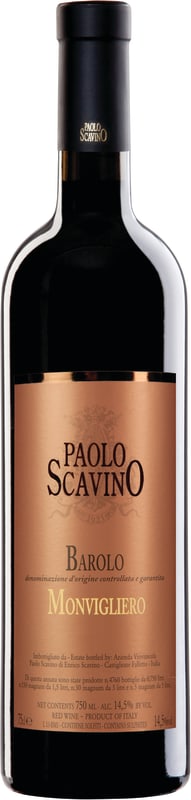 Paolo Scavino Barolo Monvigliero (1.5 Liter Magnum) 2016 Front Bottle Shot