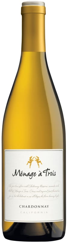 Menage a Trois Chardonnay 2017 Front Bottle Shot