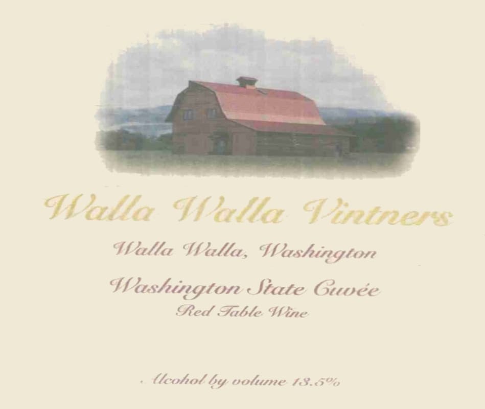 Walla Walla Vintners Cuvee 2015 Front Label