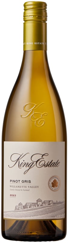 King Estate Willamette Valley Pinot Gris 2023 Front Bottle Shot