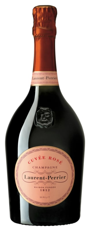 Laurent-Perrier Cuvee Rose Limited Edition Gift Box with Two Champagne Flutes Front Bottle Shot