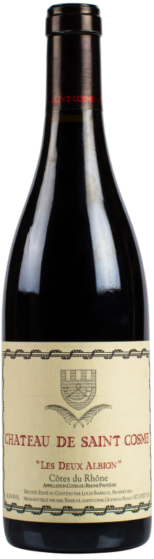 Chateau de Saint Cosme Cotes du Rhone Les Deux Albion 2022 Front Bottle Shot