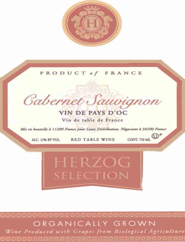 Baron Herzog Selection Cabernet Sauvignon 2013 Front Label