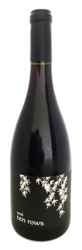 Abiouness Wines Ten Rows Pinot Noir 2016 Front Bottle Shot