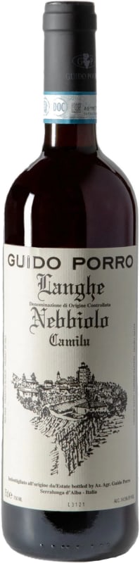 Guido Porro Camilu Nebbiolo 2024 Front Bottle Shot