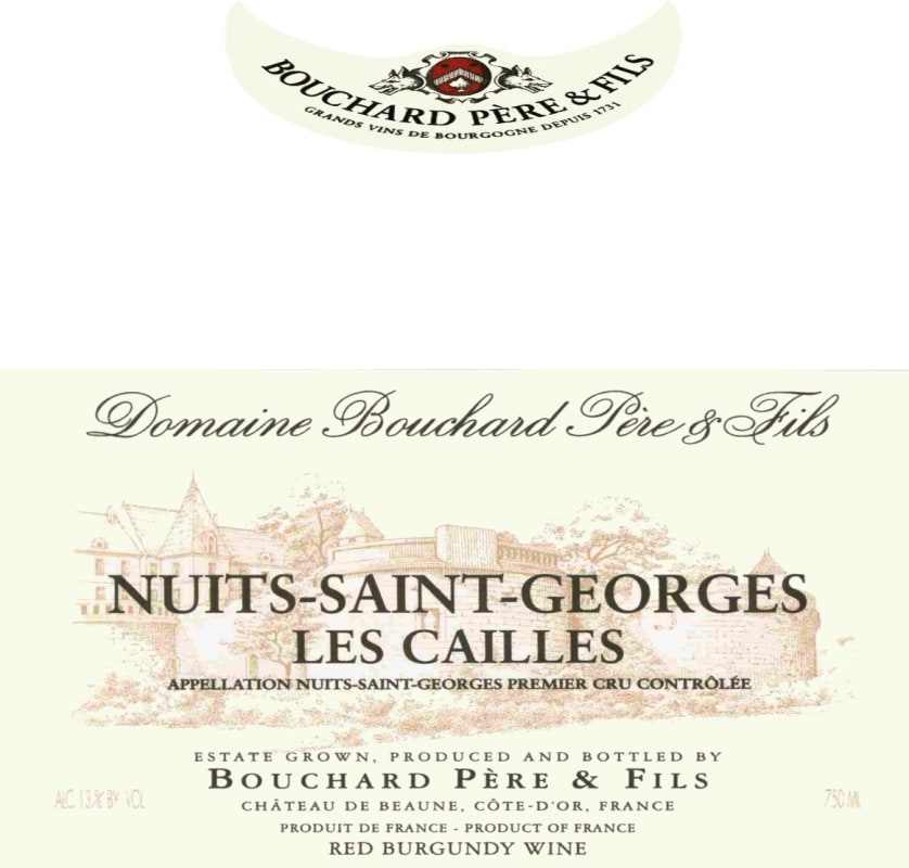 Bouchard Pere & Fils Nuits-Saint-Georges Les Cailles Premier Cru 2007 Front Label