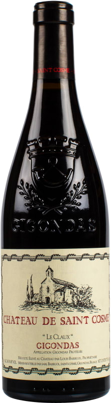 Chateau de Saint Cosme Gigondas Le Claux 2017 Front Bottle Shot