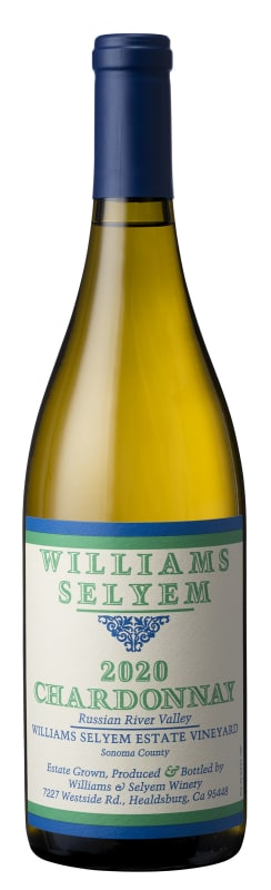 Williams Selyem Estate Vineyard Chardonnay 2020 Front Bottle Shot