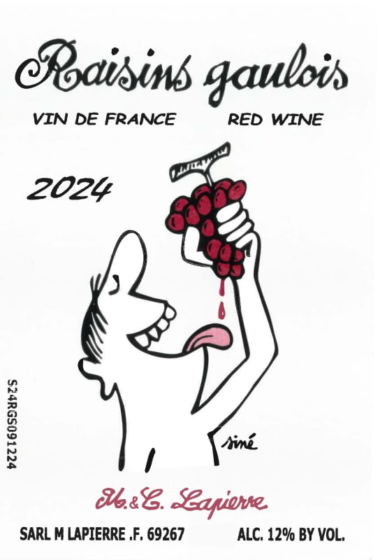 Domaine Lapierre Vin de France Raisins Gaulois (3 Liter Bottle) 2024 Front Label