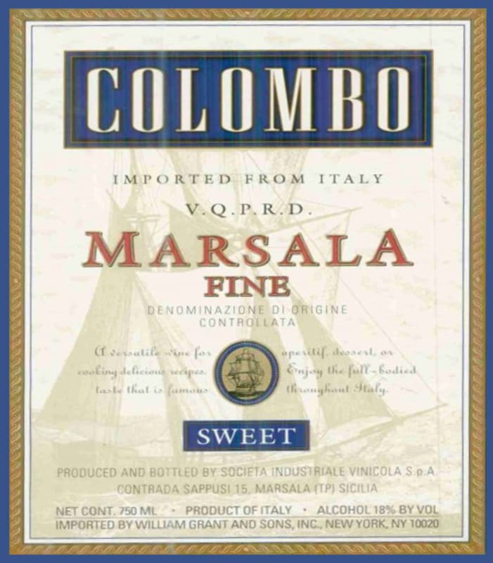 Colombo Fine Sweet Front Label