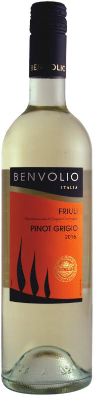 Benvolio Pinot Grigio 2016 Front Bottle Shot