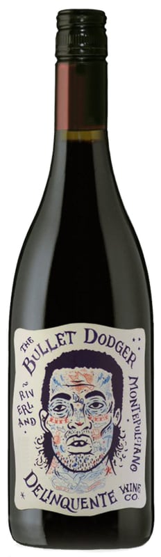 Delinquente The Bullet Dodger Montepulciano 2019 Front Bottle Shot