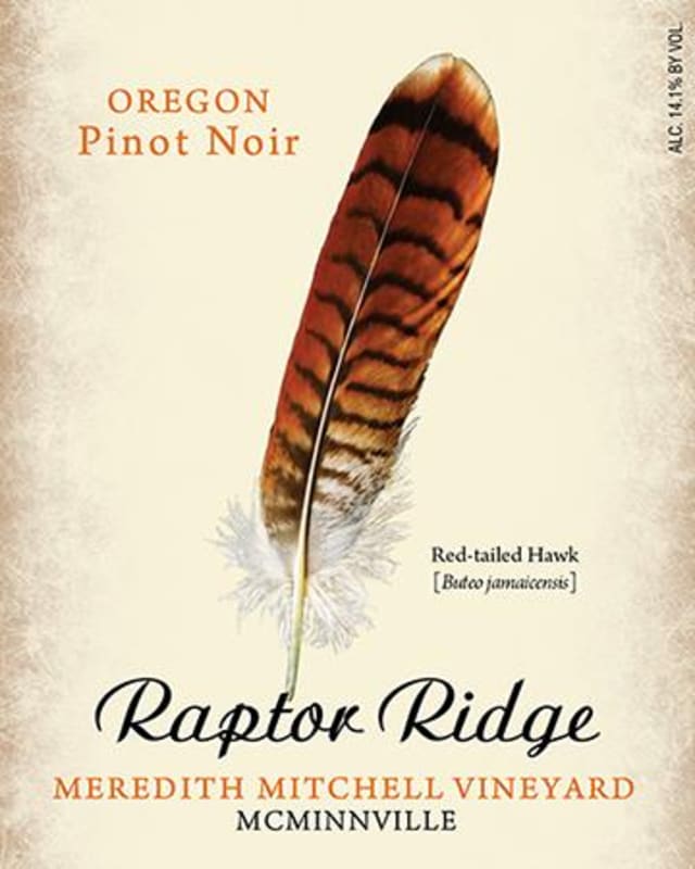 Raptor Ridge Meredith Mitchell Vineyard Pinot Noir 2014 Front Label